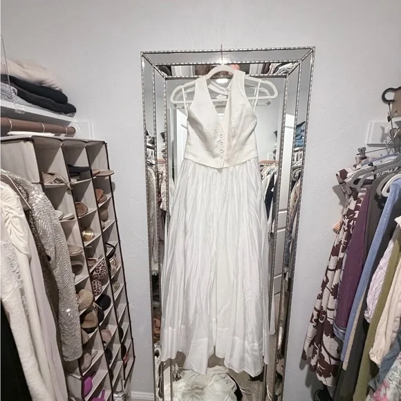 Camila Coelho Elegant White Halter Maxi Dress - Picture 4 of 7